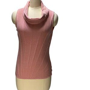 Antonio Melani Womens Sleeveless Cowl Neck Top Pink M